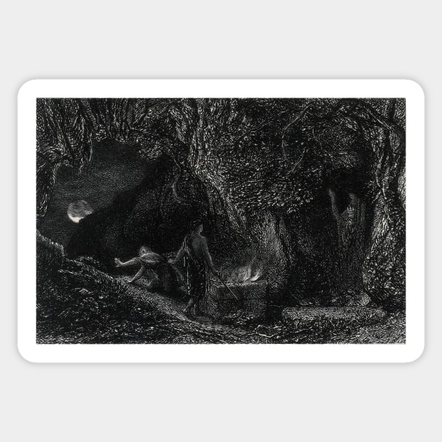 Wizard, Samuel Palmer, 1805-1881 Sticker by nickedenholm